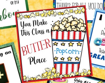 6 APPRECIATION GIFT TAGS-different designs-good for teachers-assistants-principal-aides-anyone who needs thanks-instant download-thank you