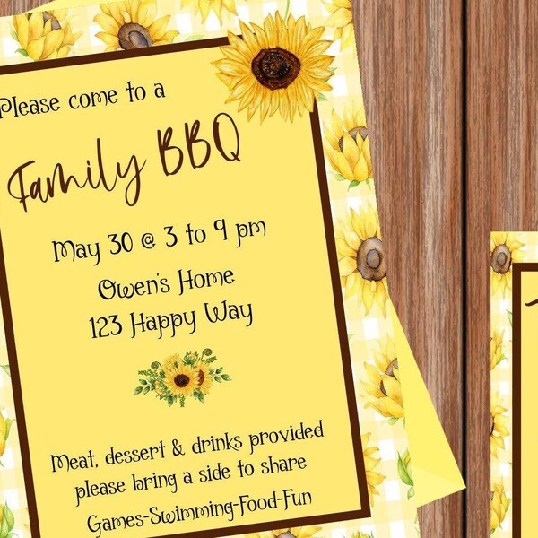 Postcard Invite Etsy