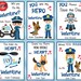 6 POLICE VALENTINE CARD Templates-policeman Valentine Card-valentine’s ...