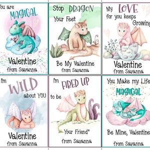 DARLING DRAGONS VALENTINE Templates-6 Cute Dragons to Choose From-fun ...