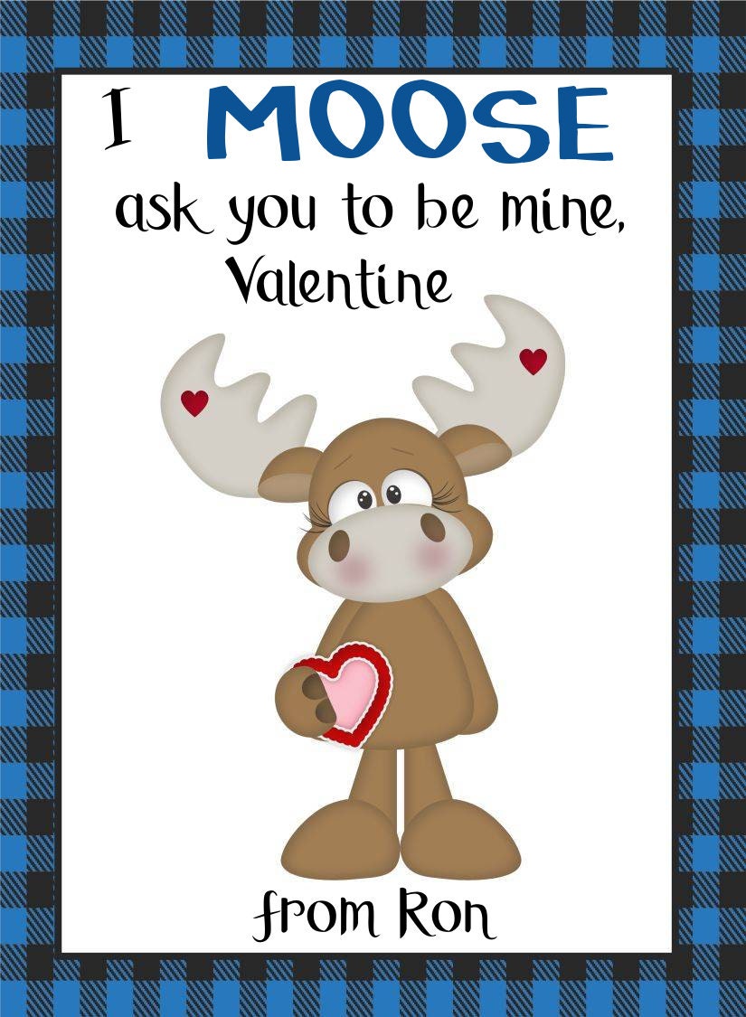 6 GREAT MOOSE Valentine Templates-all different-Edit all text-download ...