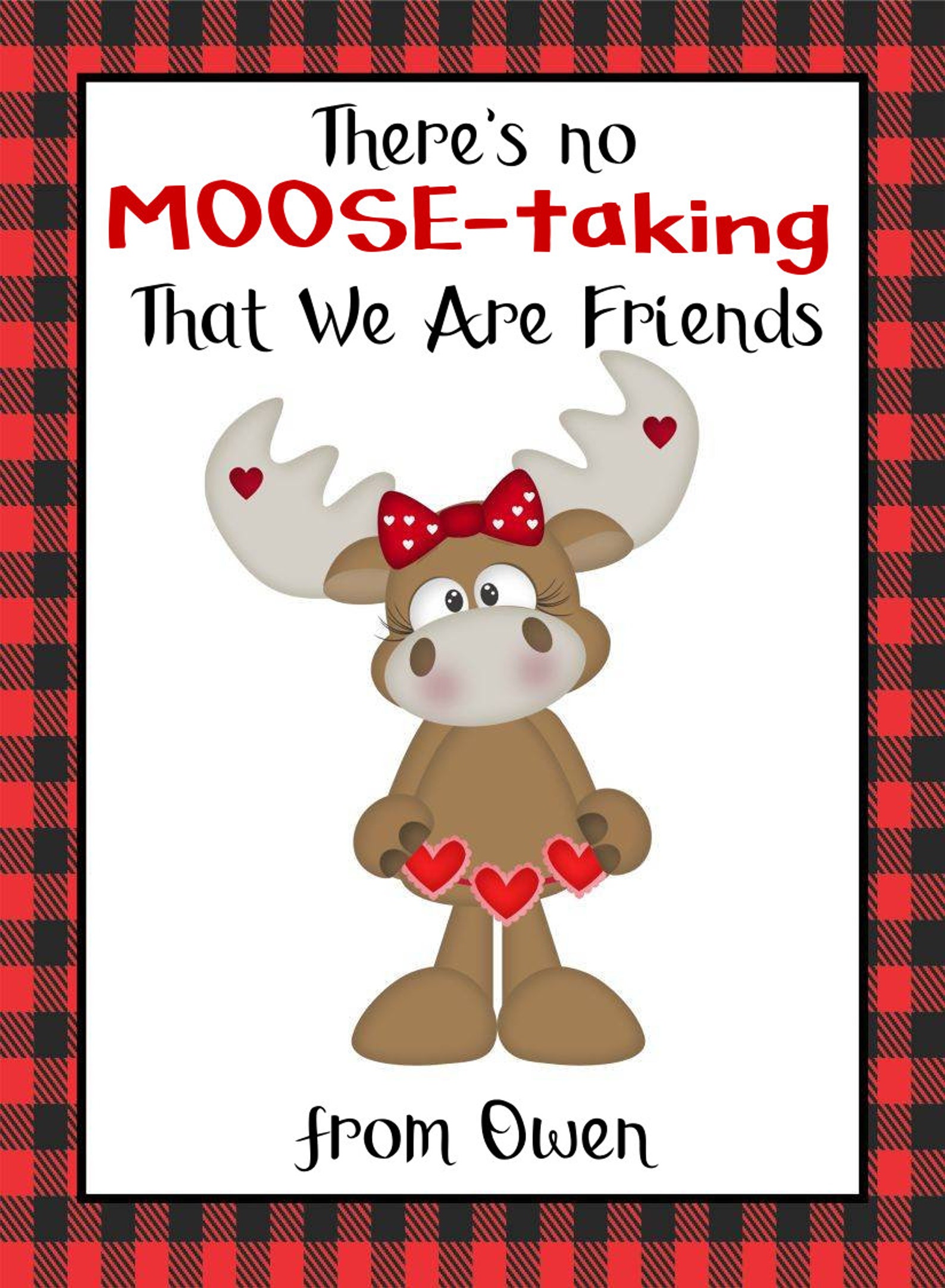 6 GREAT MOOSE Valentine Templatesall Differentedit All Etsy
