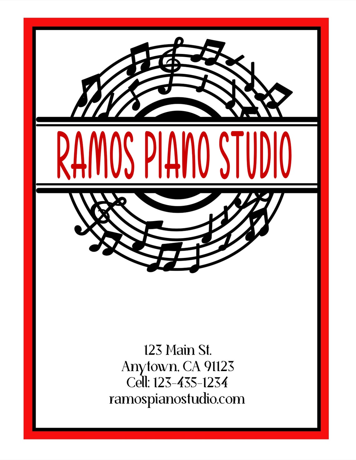 Piano Lesson Binder Cover Templates: Editable Music Notebook Covers ...