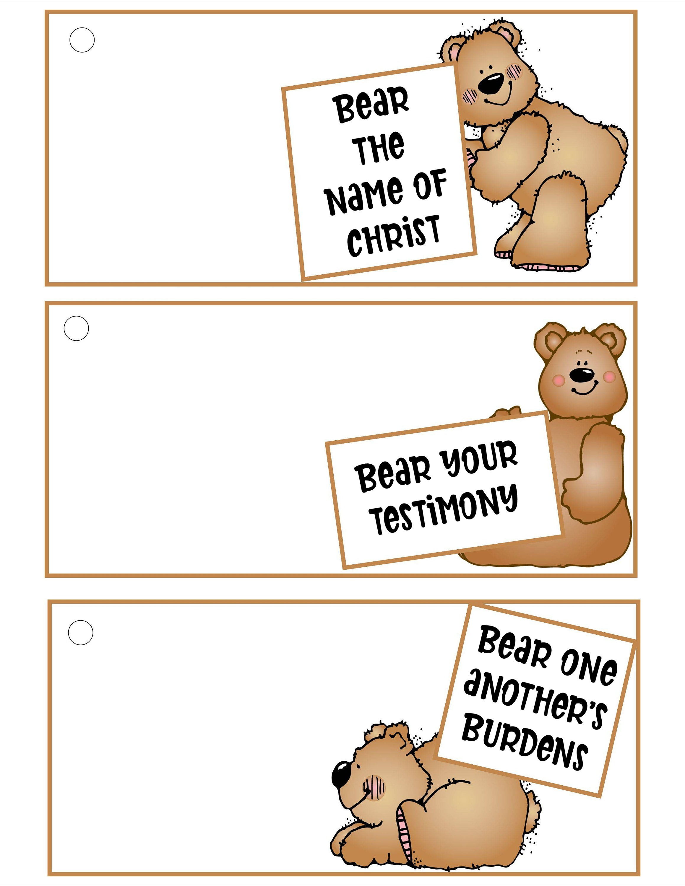 BAPTISM BEARS Bundle Templates-3 Bear Tags-name Tag for Childs Bear ...