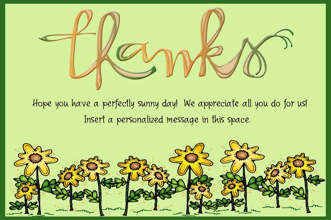 5 Virtual Postcardsthank You Theme5.25x3.5editable Etsy Canada