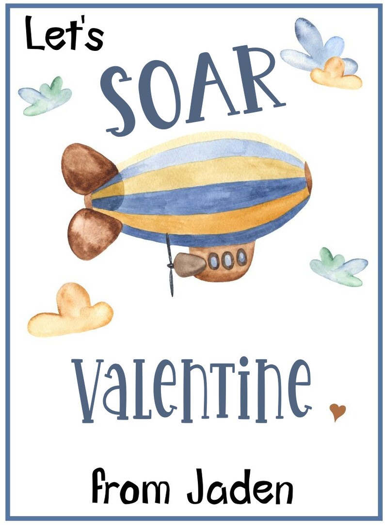 AIRPLANE VALENTINE Templates-hot Air Balloons-paper Airplanes ...