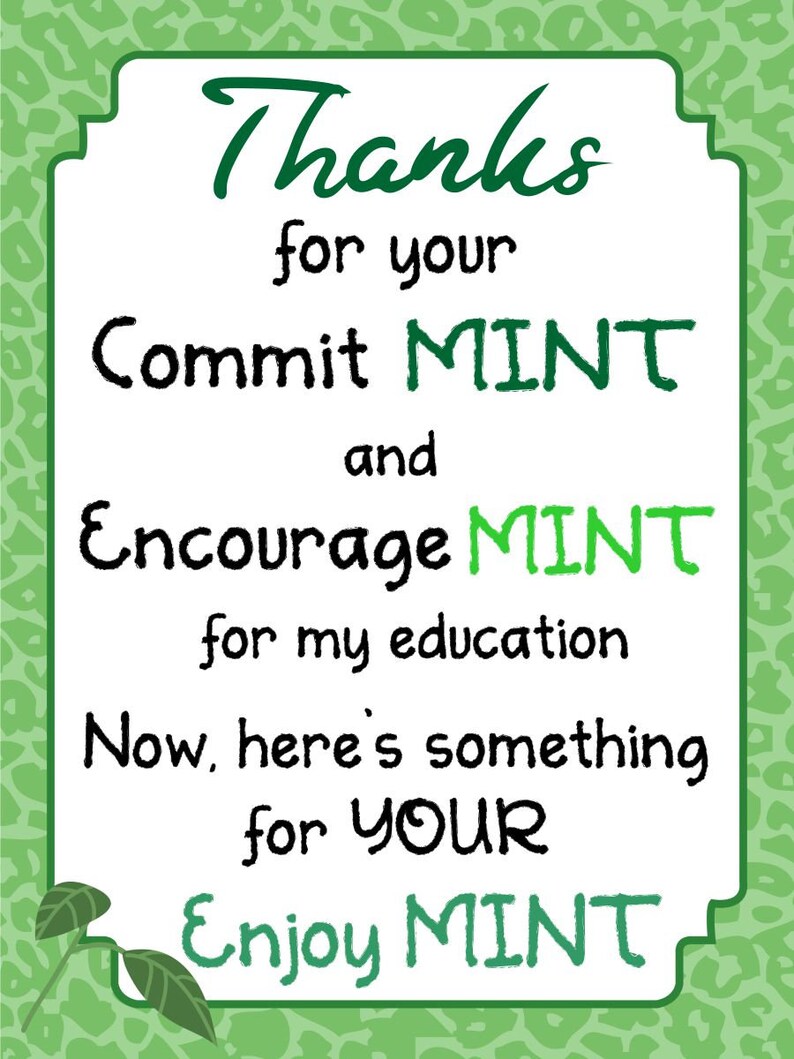 TEACHER APPRECIATION Gift Tag Template-minty Theme-for a Teacher You ...