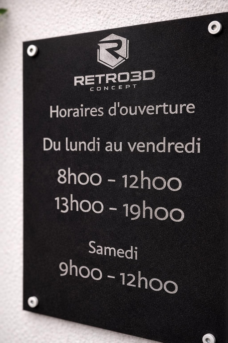 Custom Timetable Sign – Professional Business Signage – Laser Engraving ...