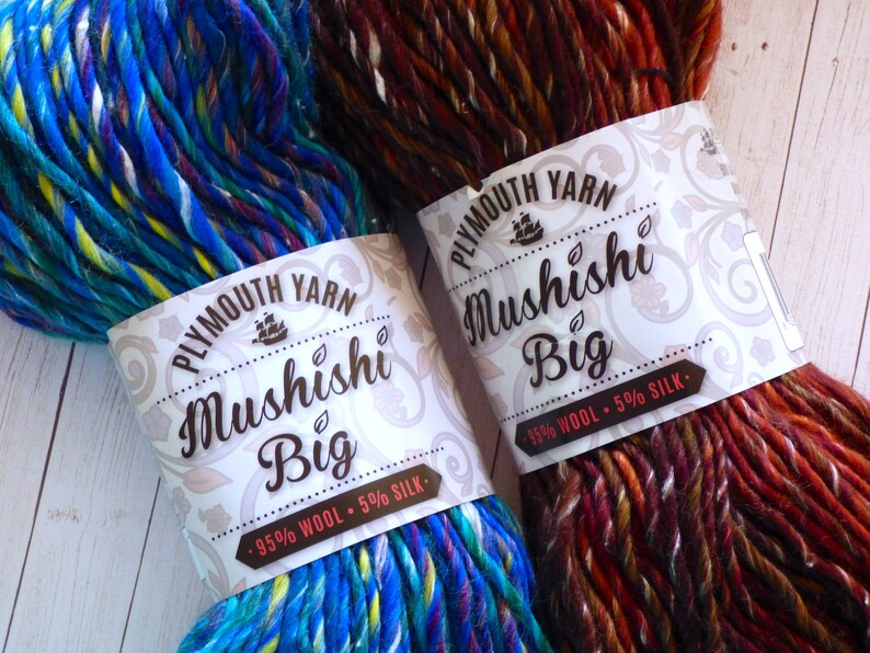 Plymouth Yarn Mushishi Big WoolSilk Blend Bulky Yarn 100g 109 yds