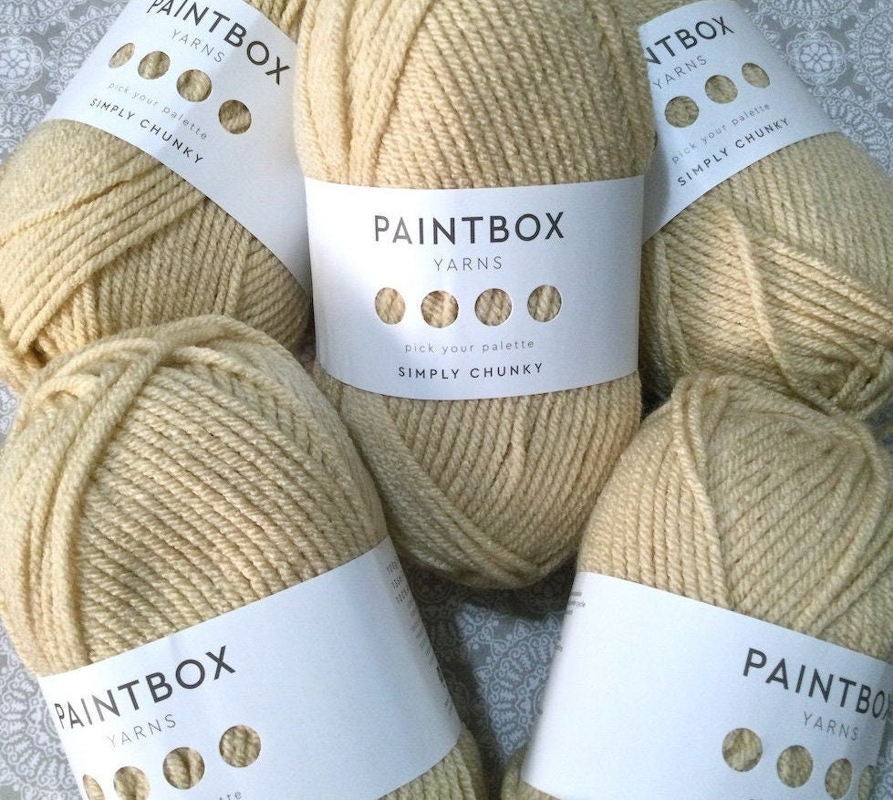 Paintbox Yarns Simply Chunky Acrylic Yarn, VANILLA CREAM, 3.5 Oz, 149 Yds 