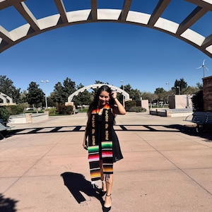 Embroidered Sarape Graduation Stole: Class of 2026, Mexican Serape stole. Graduation Sash. Graduation Sash embroidered sash.