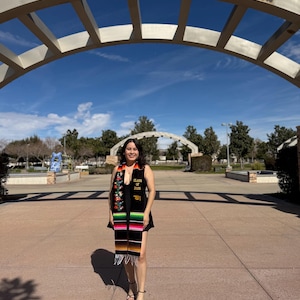 Embroidered Graduation Stole Class of 2025: Mexican Serape Sash