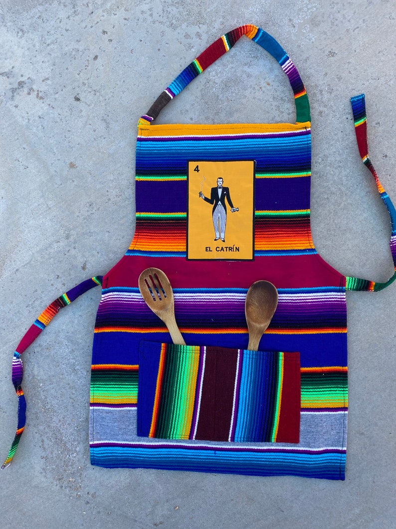 Sarape Lotería Aprons. Mexican Aprons. Sarape Aprons. Mexican Etsy