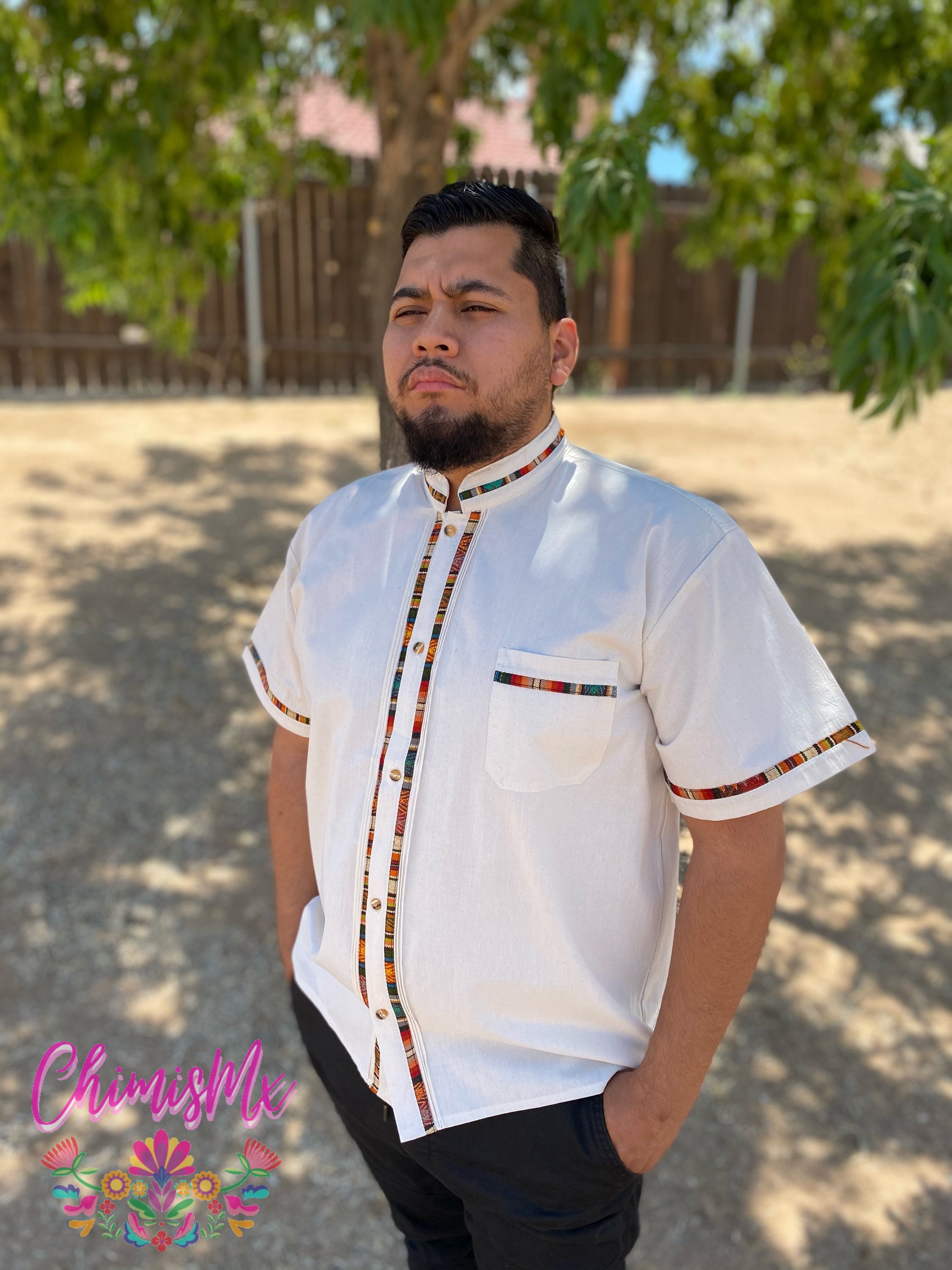 Mexican Guayabera Shirt For Men – Traditional Embroidered Button-Up Dress Shirt, Fiesta Wear - View #9
