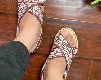 Mens Handmade Leather Huarache Sandals: Mexican Cross Strap