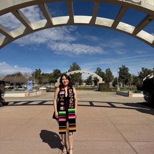 Embroidered Mexican Graduation Stole: Viva la Raza Sarape, Class of 2025