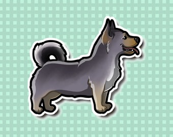 PREORDER Swedish Vallhund Blue Acrylic Phone Charm