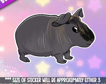 Skinny Pig 2 sticker- Kawaii Hairless Guinea Pig friend friend-for laptop, planner, phone case + By Mega Kawaii