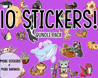 10 Sticker Bundle Pack- Choose Any 10 Of Our Stickers For A Discounted Price!