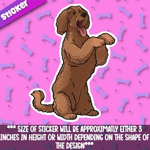 Super Kawaii Goldendoodle-sticker! Schattige hond-voor laptop, planner, telefoonhoesje+ Mega Kawaii