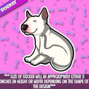 Bull Terrier 3 sticker! Adorable dog friend-for laptop, planner, phone case + Mega Kawaii