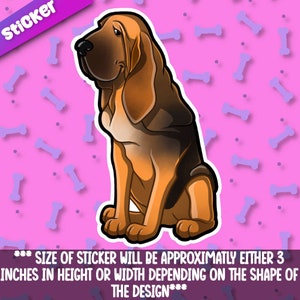 Bloodhound sticker! Adorable hound friend-for laptop,planner, phone case + Mega Kawaii