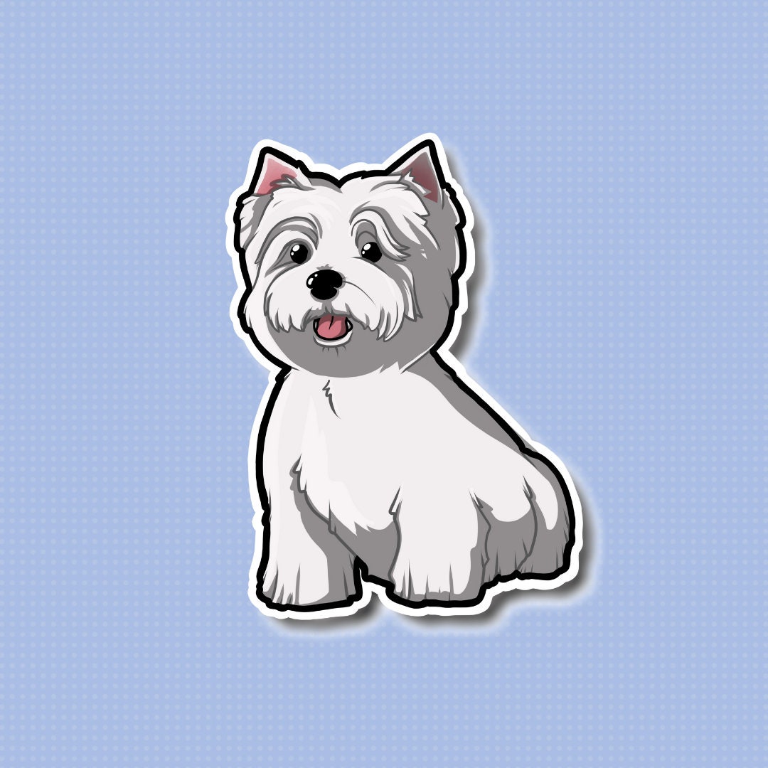 Super Kawaii West Highland Terrier pegatina Adorable - Etsy España