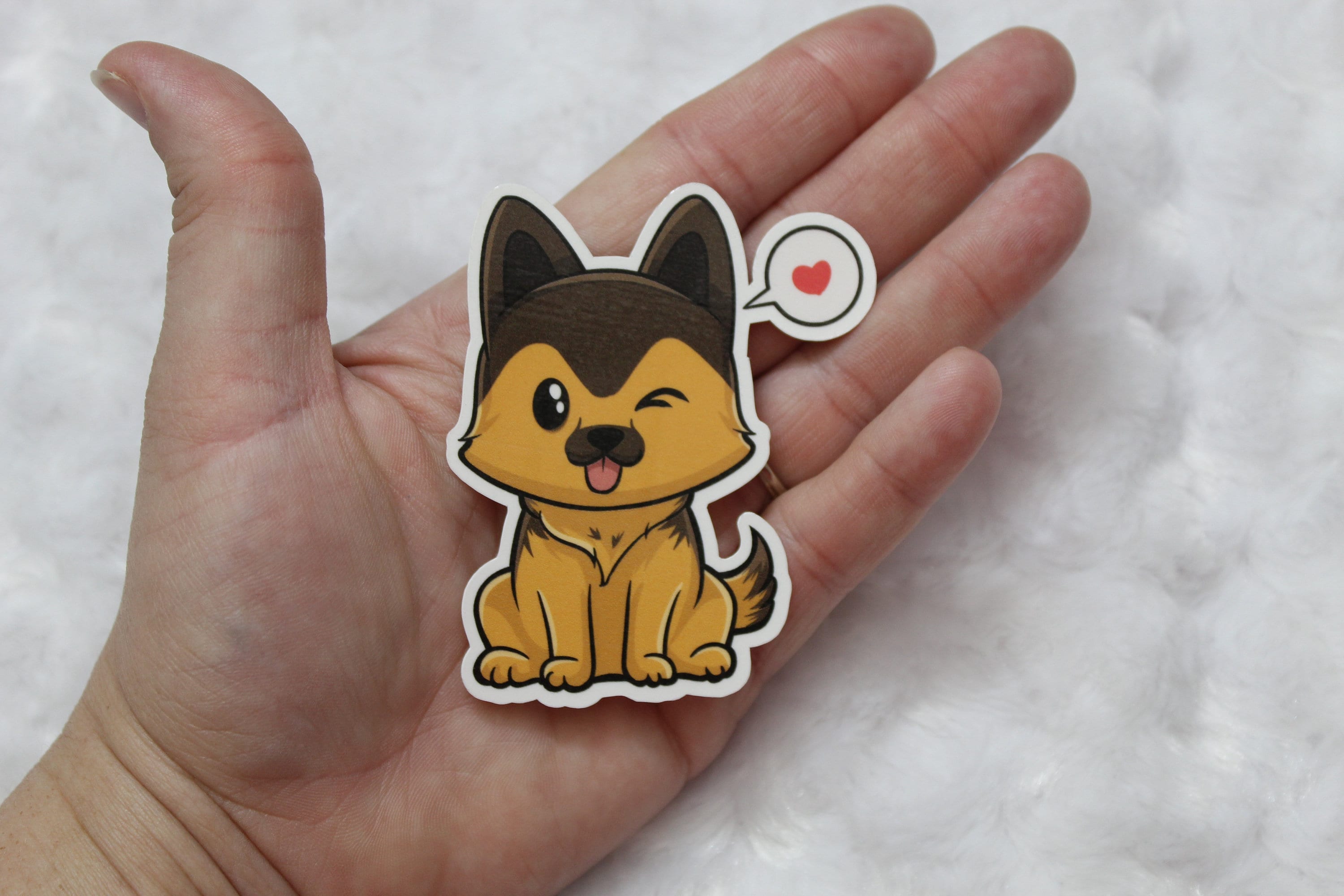 Super Kawaii Schäferhund Sticker Entzückender Hundefreund für Laptop,  Planer, Handyhülle Mega Kawaii - .de