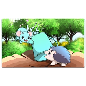 Tapete de escritorio para ratón y erizo: tapete de juego para jugadores de cartas o excelente como decoración de mesa para jugadores de mesa y personas a las que les encanta llenar la vida :)