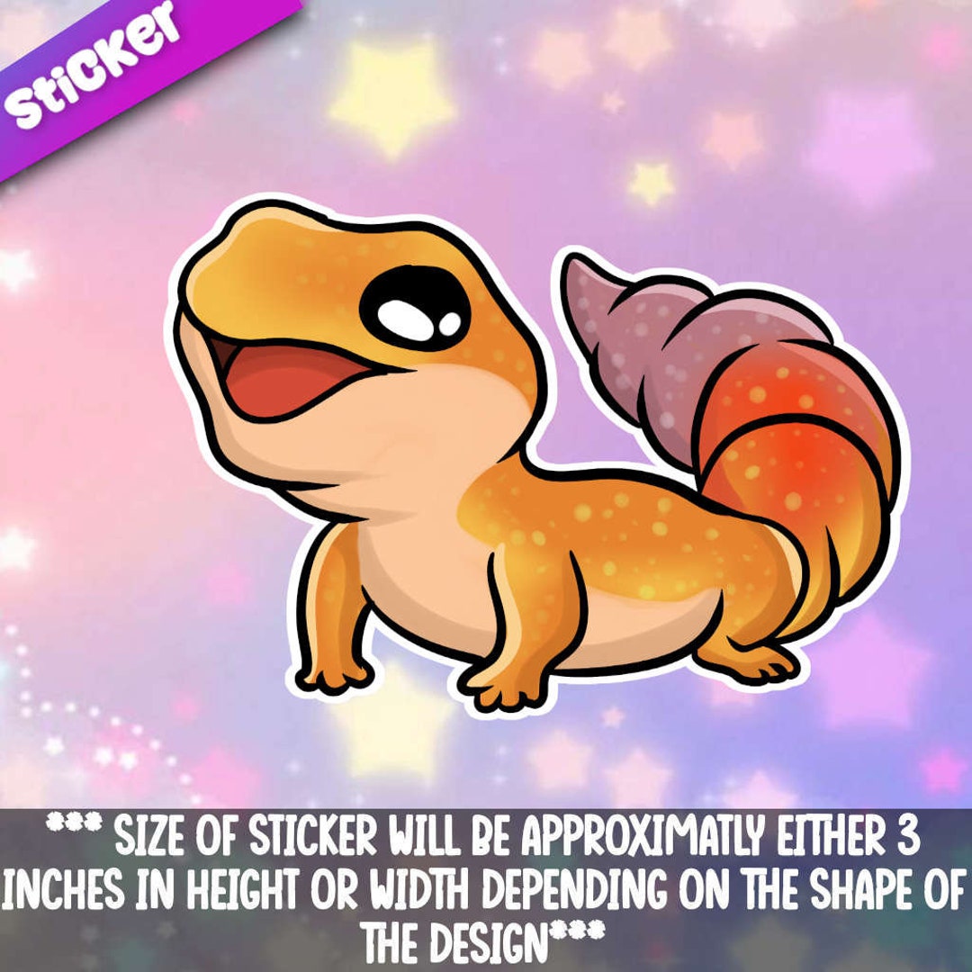 Leopard Gecko Morph Adorable Kawaii Reptile Friend-for Laptop, Planner ...