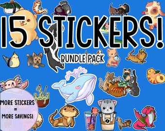 15 Sticker Bundle Pack- Choose Any 15 Of Our Stickers For A Discounted Price!