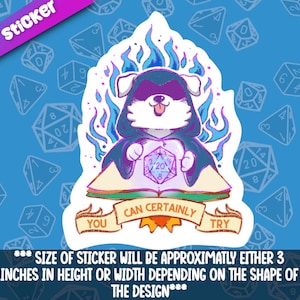 You Can Certainly Try sticker-Dnd Themed Dice for Role Playing Tabletop Gaming- Great Present for Dungeon