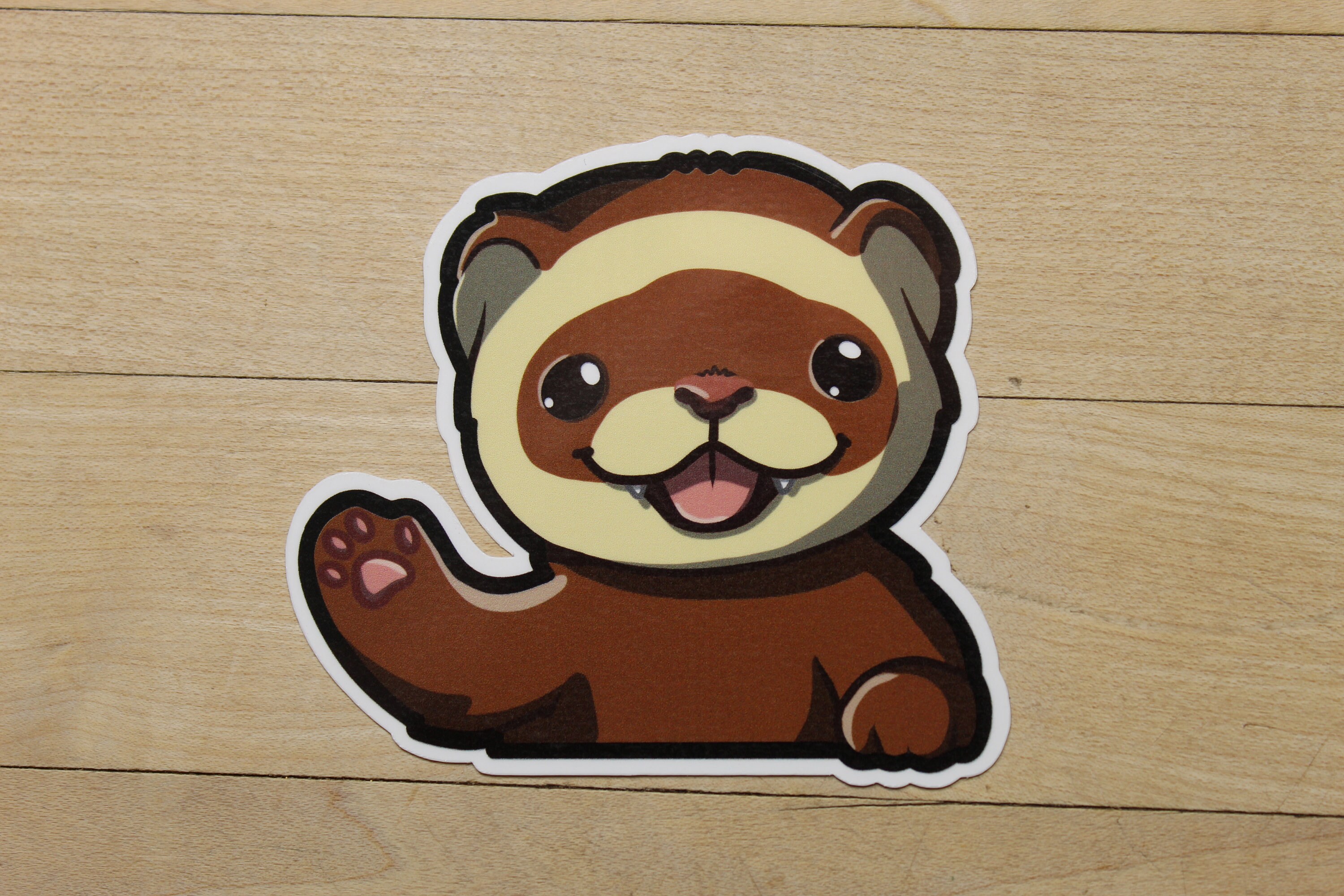 Kawaii Ferret Peeker Sticker. Super adorable Kawaii ferret Etsy