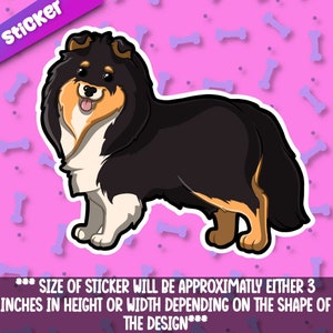Sheltie- Shetland Sheepdog sticker! Adorable Sheltie-for laptop,   planner ,phone case, + Mega Kawaii