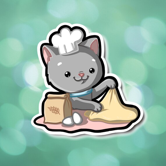 cat baking biscuits