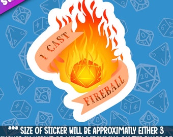 I Cast Fireball- Beautiful D20 Dnd Themed Dice for Role Playing Tabletop Gaming- Great Present for Dungeon and Dragon Player