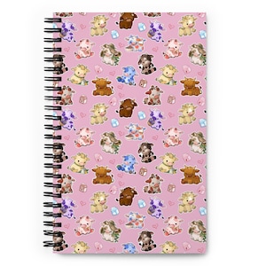 Cow Pattern Spiral notebook