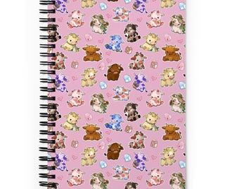 Cow Pattern Spiral notebook