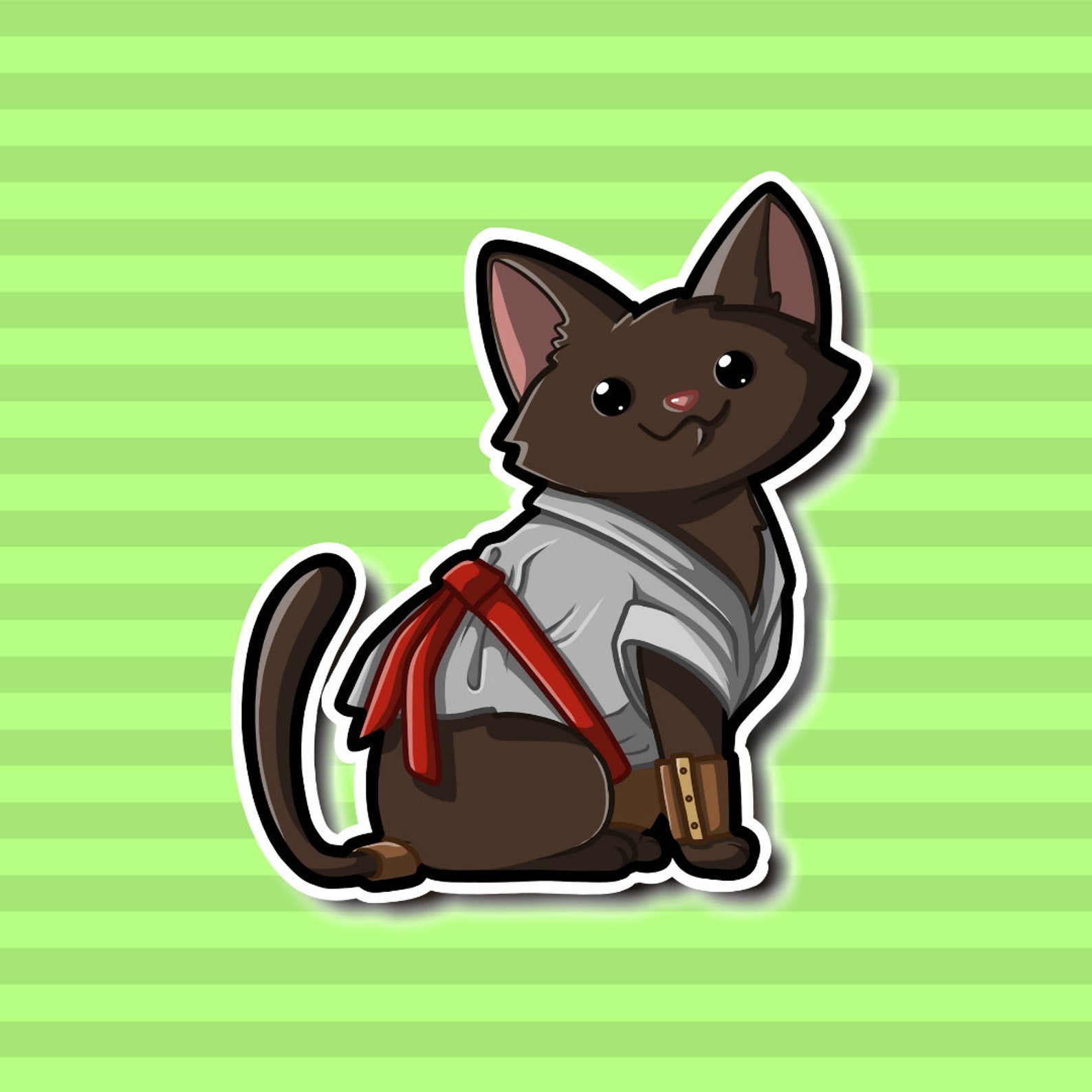 Super Kawaii D&D inspired Kitty Monk. Adorable Kawaii cat | Etsy