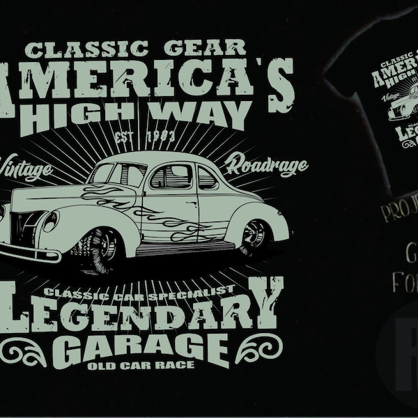 classic gear america high way, legendary garage, legendary legend star, legendary svg, classic car svg, classic car shirt, old car race svg