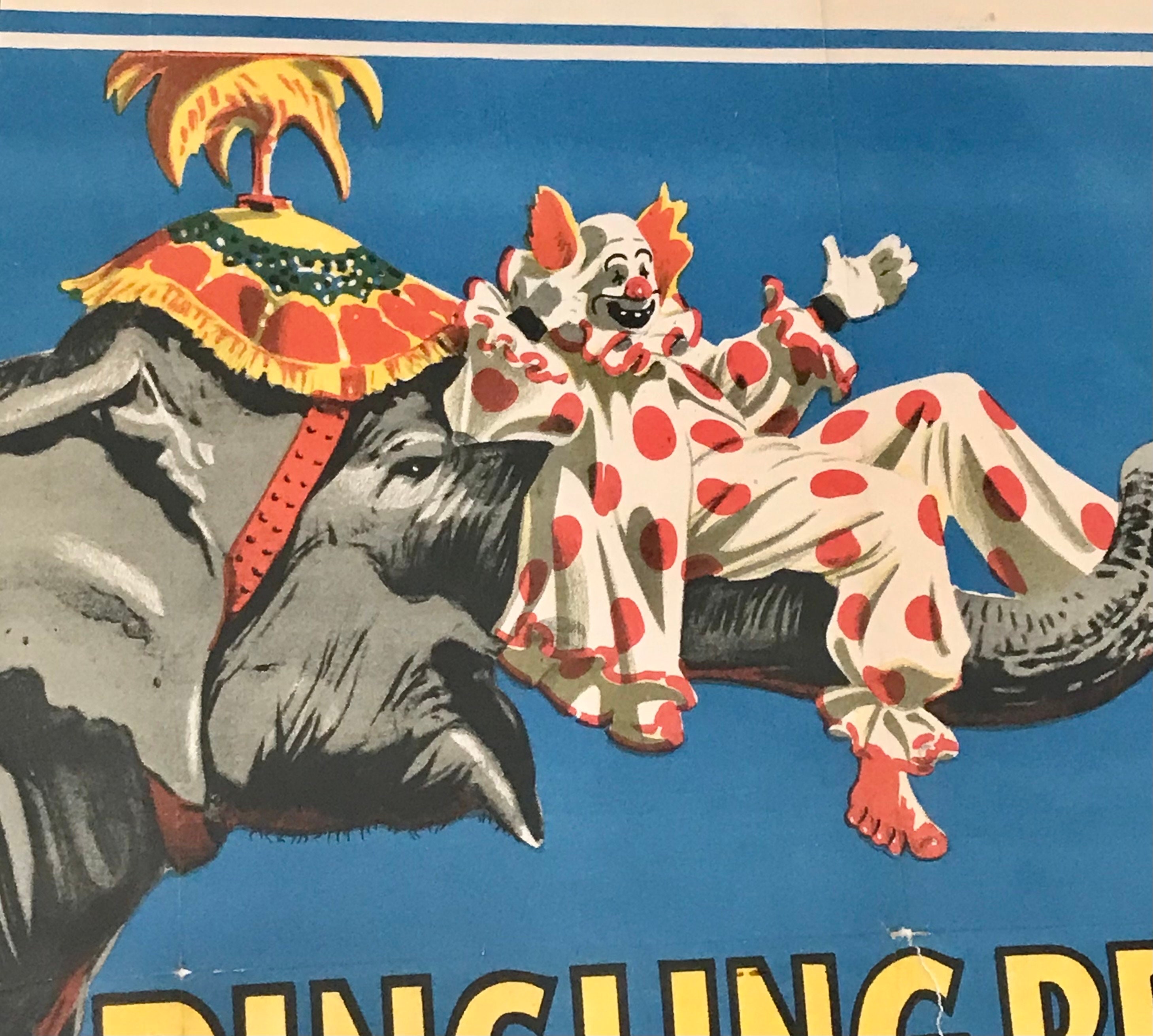 Genuine 1945 Ringling Brothers and Barnum & Bailey Circus Poster World