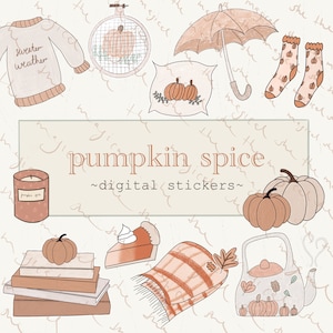 pumpkin spice digital stickers