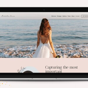 One page Squarespace Template for photographers and new businesses | Squarespace 7.1 template | Squarespace small business website template