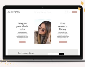 Squarespace Template for service providers, virtual assistants, freelancers | Elegant website template | Squarespace Business website