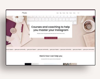 Squarespace Template for service providers, coaches, consultants, course creators | Squarespace template kit | Squarespace 7.1 kit
