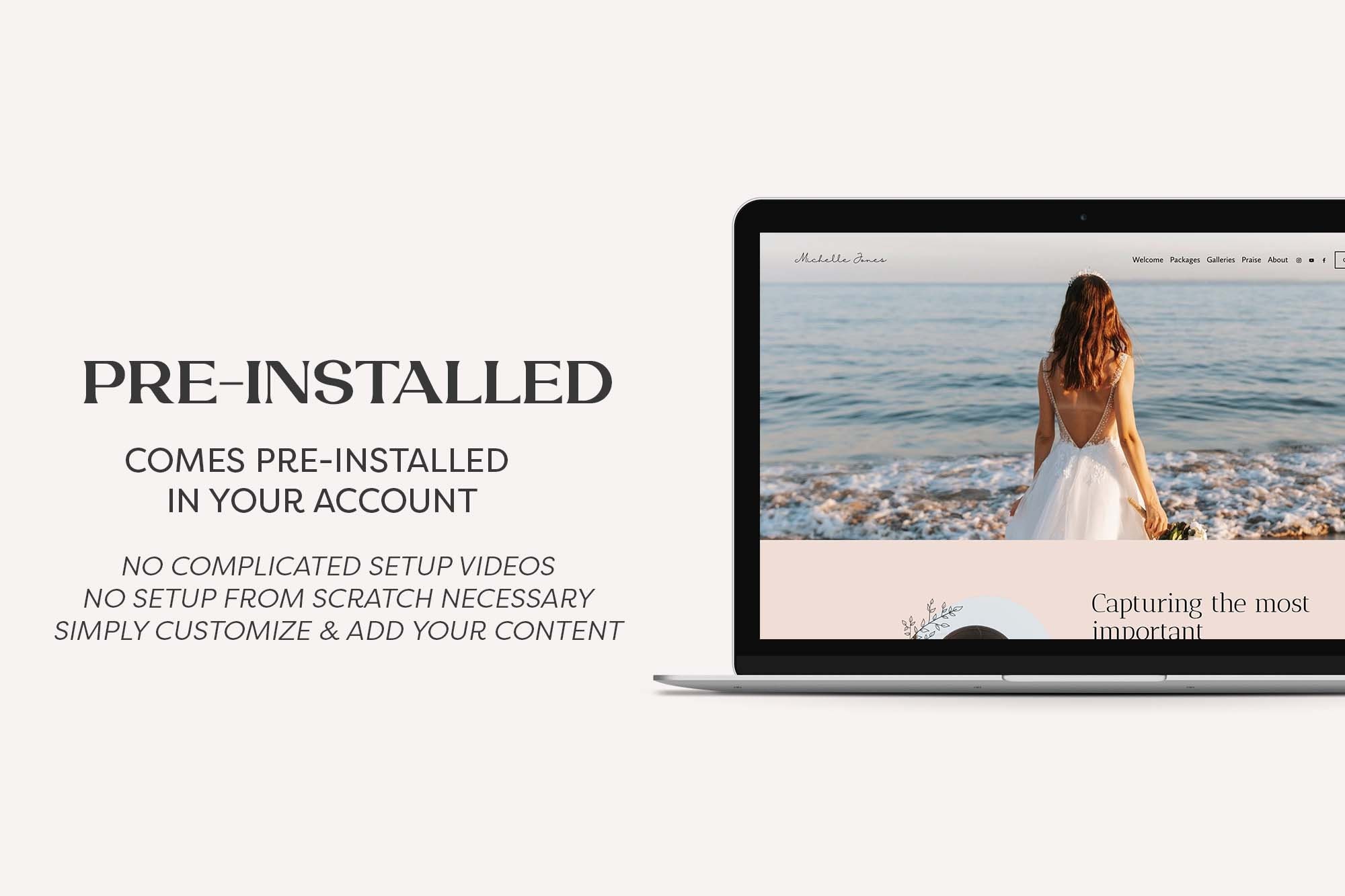 One Page Squarespace Template for Photographers and New Businesses