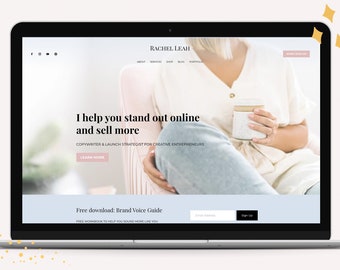 Squarespace Template for service providers, virtual assistants, freelancers, coaches | Business Coach website template | Squarespace coach