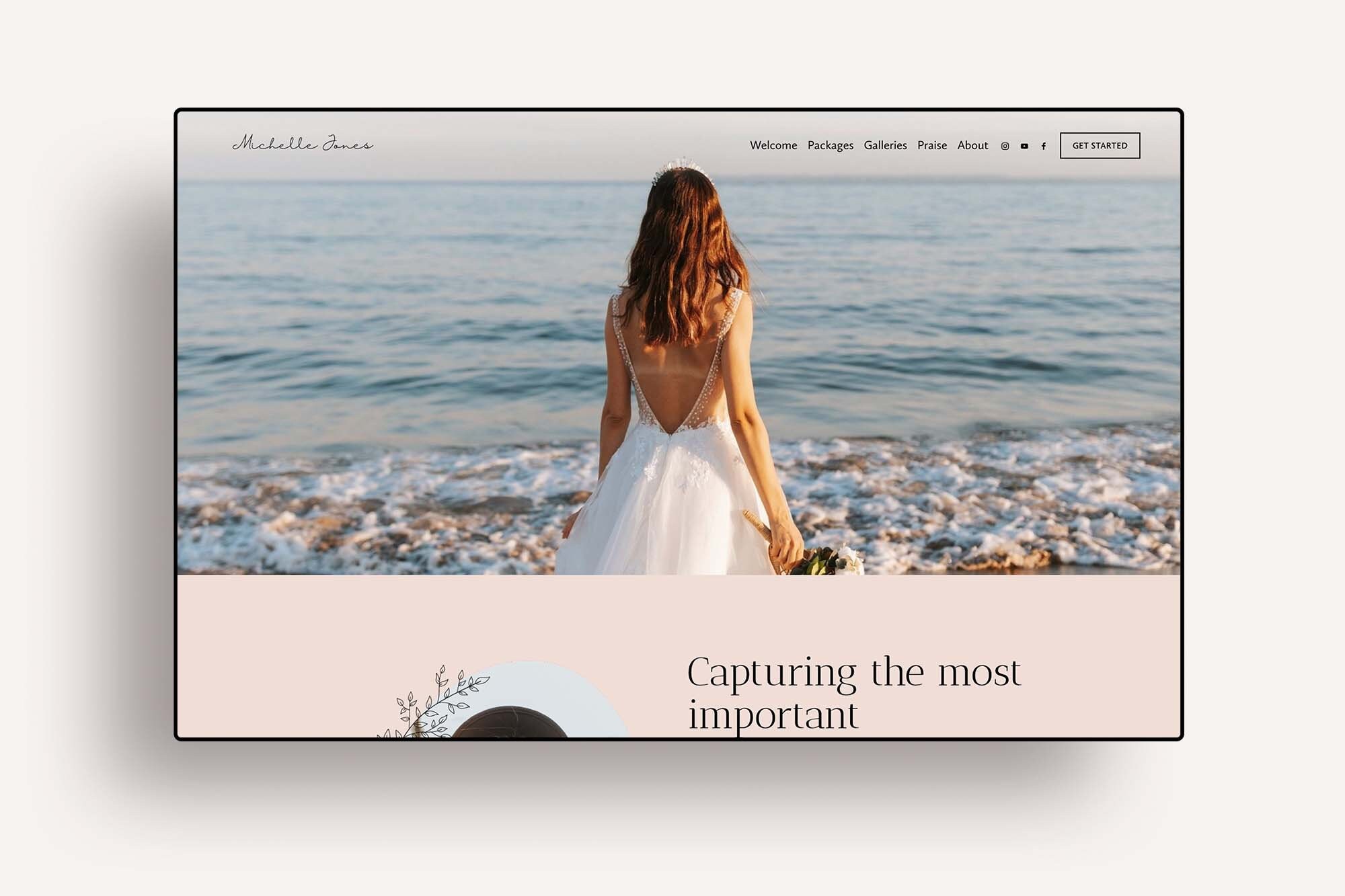 One Page Squarespace Template for Photographers and New Businesses