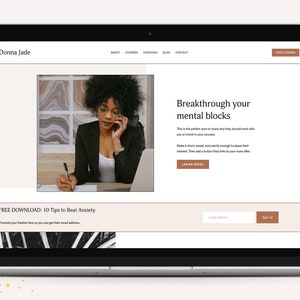 Squarespace Template for coaches, consultants, course creators | Squarespace 7.1 template | Squarespace website template | Squarespace kit