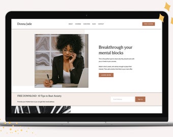 Squarespace Template for coaches, consultants, course creators | Squarespace 7.1 template | Squarespace website template | Squarespace kit